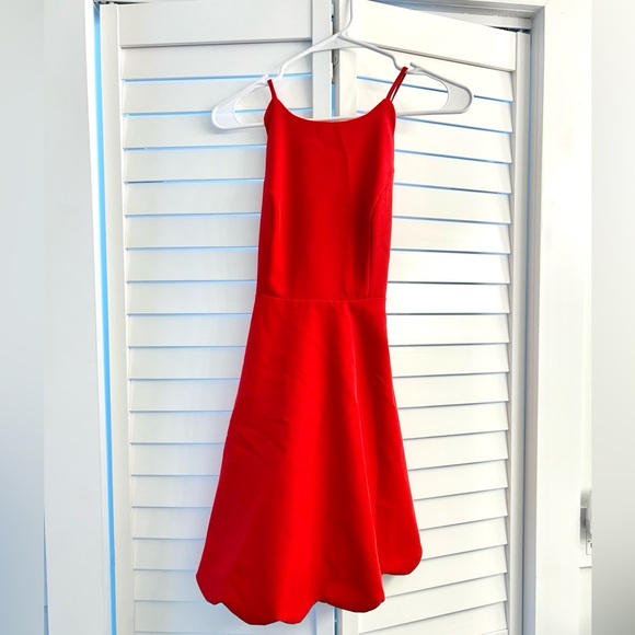 Red High Neck Short Dress from Lulus - Picture 2 of 5